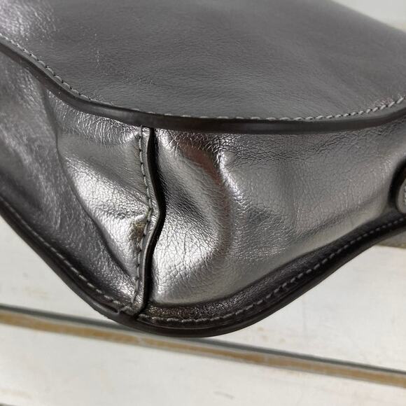 KATE SPADE NWT, PEWTER METALIC LEATHER WOMENS CROSSBODY BAG - Picture 12 of 12